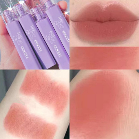 Son Kem Lì Luckgo gấu tím Siêu Mịn velvet tint