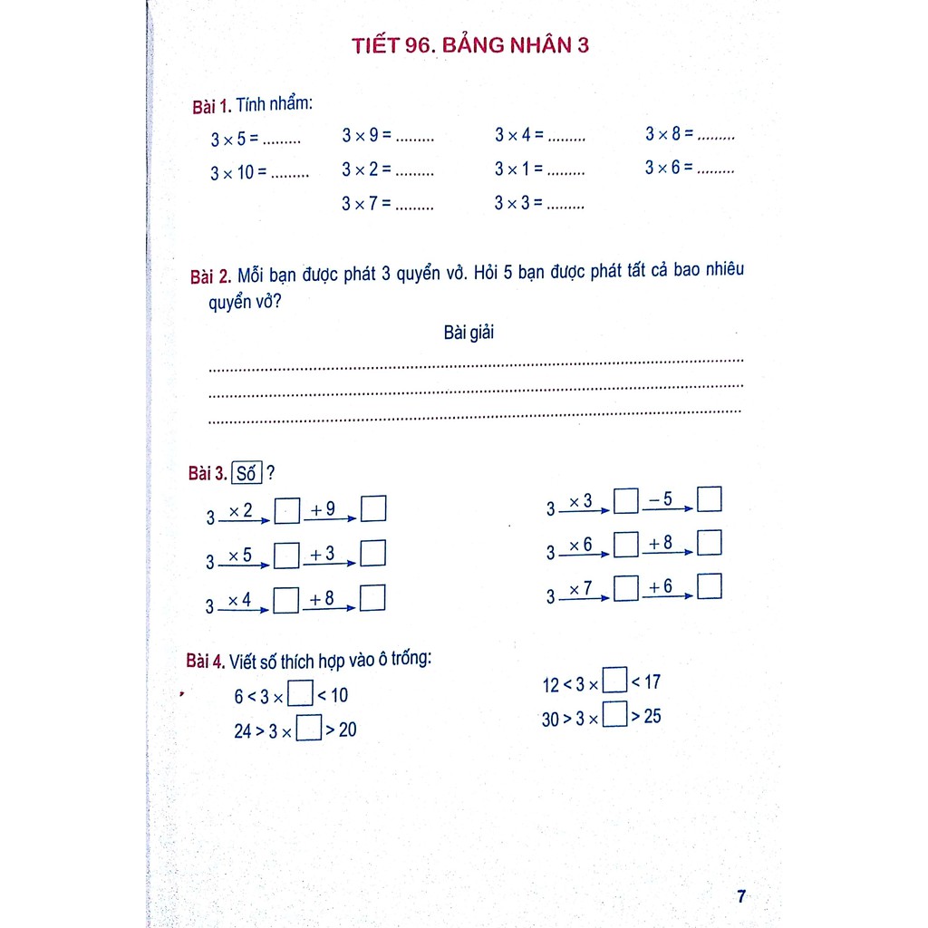 Sách: Vở Bài Tập Toán Nâng Cao Lớp 2 Quyển 2