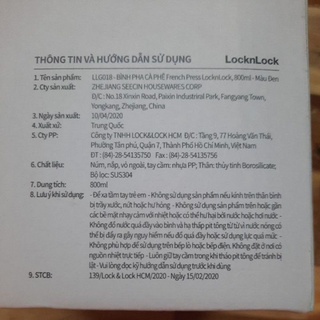 Bình pha cafe LocknLock LLG018