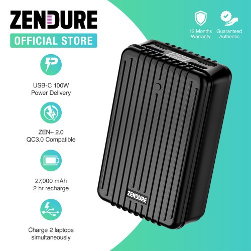 Pin dự phòng ZENDURE 27000mAh USB-C PD 100W ZDA8PDP