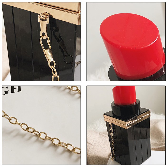 Túi đeo chéo nữ hình son môi độc lạ