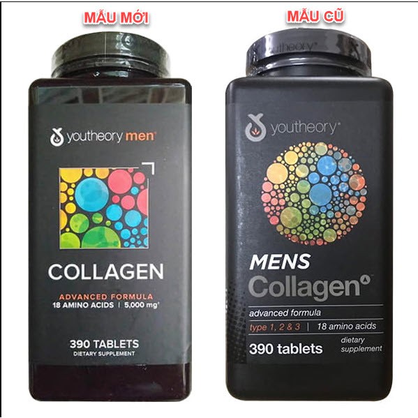 Viên Uống Collagen Youtheory Men'S Type 1, 2 & 3 Dành Cho Nam 390 Viên Của Mỹ