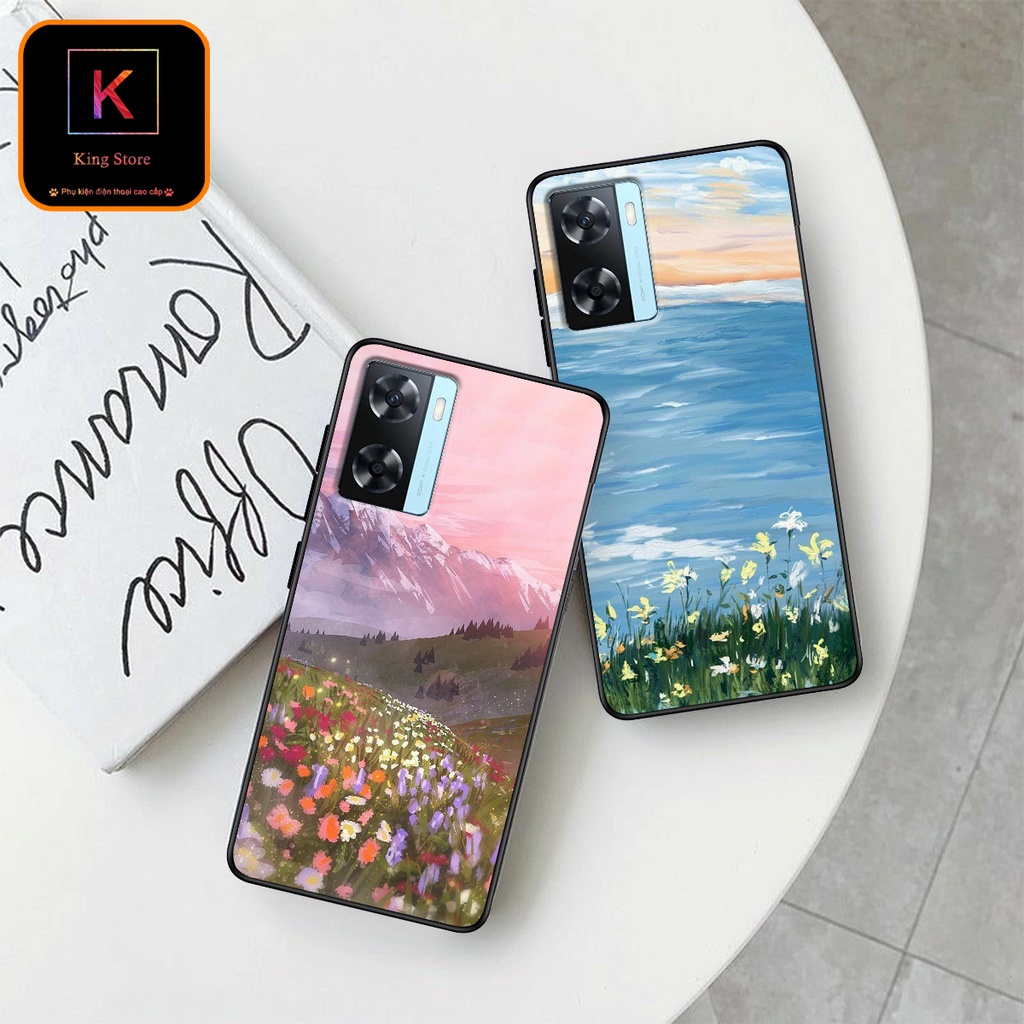Ốp lưng Oppo A77 - Oppo A77 5G - Ốp in hình Cánh đồng hoa - Chất liệu TPU siêu bền