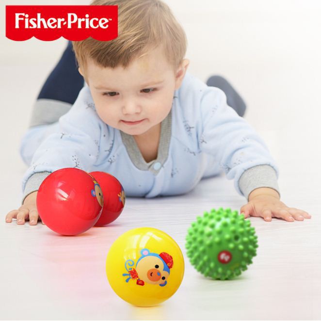 Bộ bóng Gym cao su Fisher Price cho trẻ sơ sinh tập cầm nắm