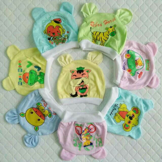 Mũ cotton 2tai cho bé