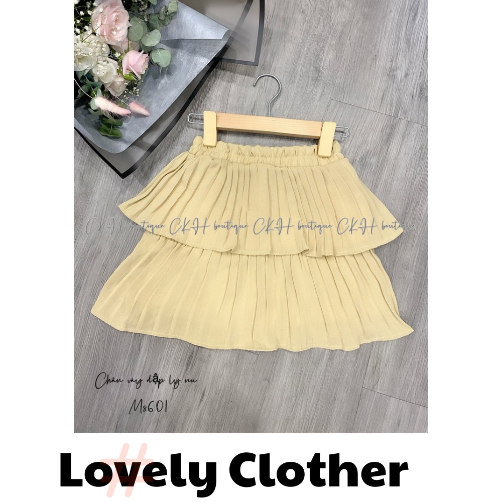 [HCM] Chân váy nữ, chân váy xếp ly nhiều lớp dày dặn 3 màu nude hồng trắng đủ size S M L SKUCV-02