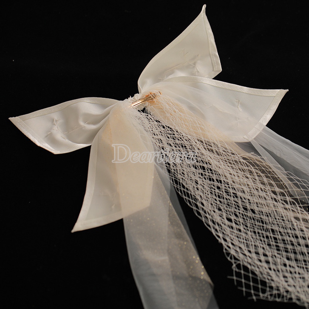 Phụ Kiện Cài Tóc Cô Dâu Phối Hoa Và Mạng Che Mặt Thêu Phong Cách Hàn Quốc