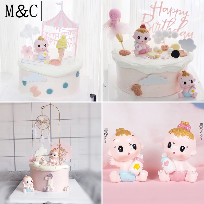 Phụ Kiện Trang Trí Bánh Sinh Nhật Dễ Thương Cho Bé