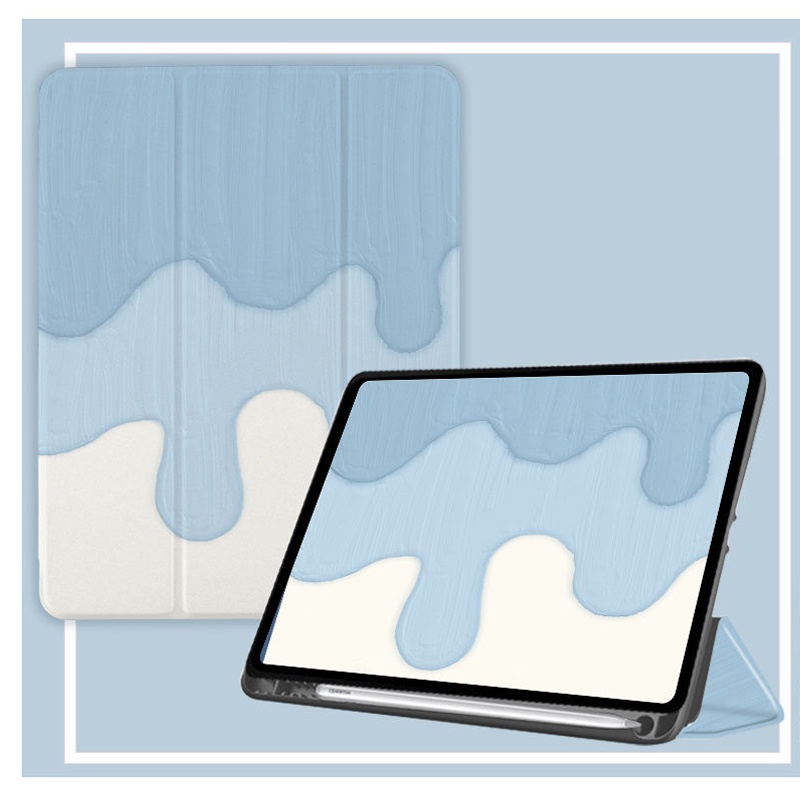 Ốp Máy Tính Bảng Da Mềm Chống Rơi Hình Gấu Màu Cam Có Ngăn Đựng Bút Chì Cho Huawei V6 Matepad 11 Pro 10.8 '' Matepad 10 4