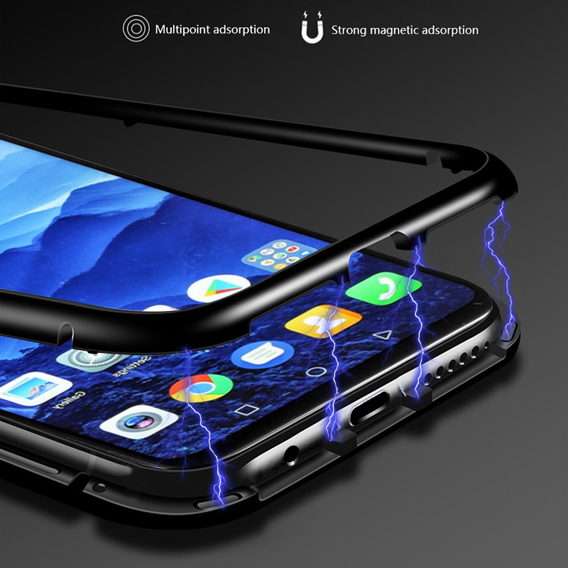 Ốp điện thoại kính cường lực viền kim loại từ tính cho Oppo A31 A91 A1K A5S Realme 5 Pro 5S 5I A9 A5 2020 Reno 2 2F | BigBuy360 - bigbuy360.vn