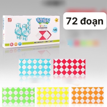 Rubik Dây Siêu Dài. Rubic Rắn 72 Khúc Cho Người Chơi Thoải Mái Sáng Tạo