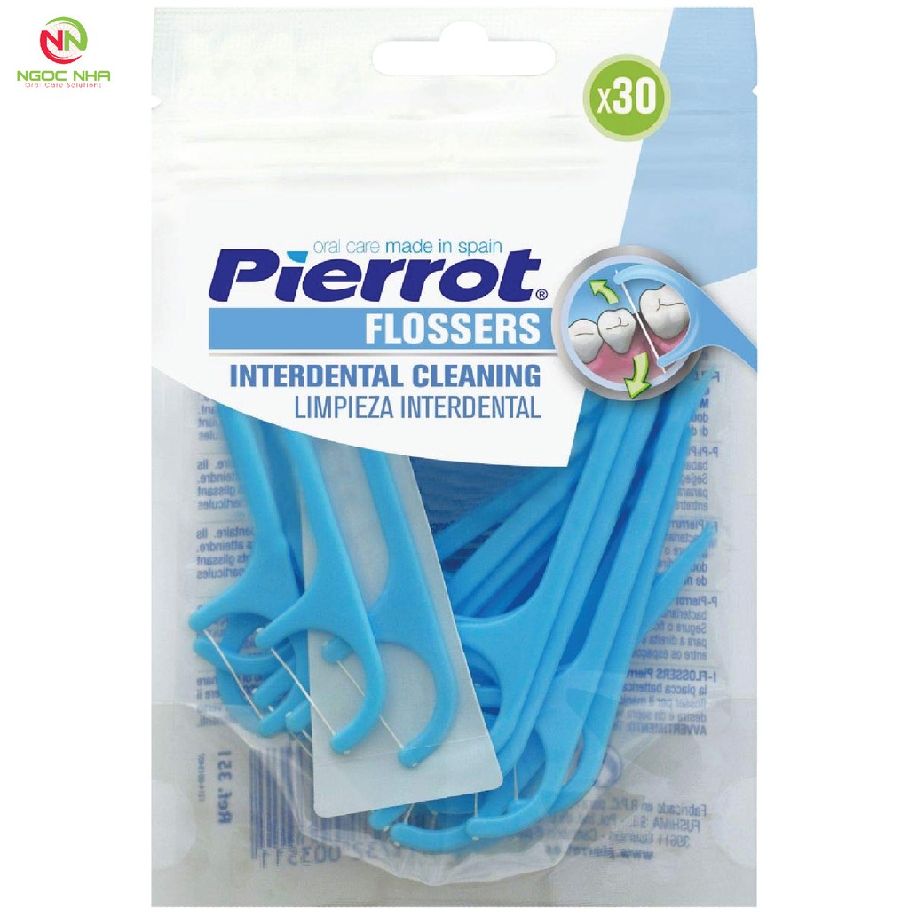 Tăm chỉ kẽ răng Pierrot Flossers gói 30 cái/ Tây Ban Nha