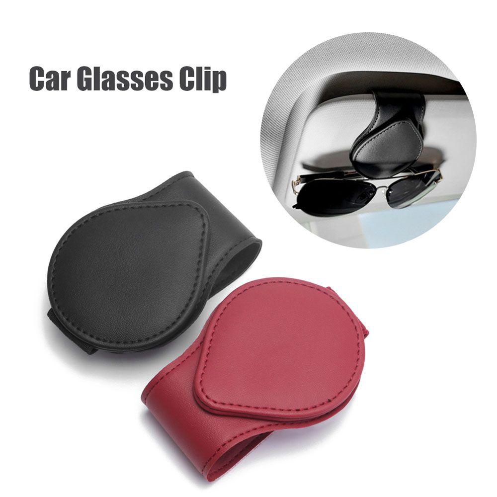 Kẹp Giữ Mắt Kính Bằng Da Gắn Tấm Che Nắng Xe Hơi Chất Lượng Cao Ốp