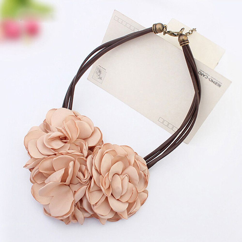 Vòng Cổ Choker Vải Đính Hoa Hồng Nhiều Màu Phong Cách Vintage