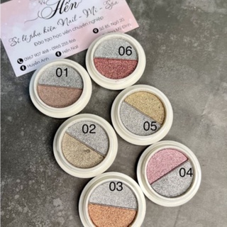 [HOT] Tráng gương dạng nén 2in1 trang trí nail kèm cọ - Tráng Gương Ombre Dạng Nén 2in1 Cao Cấp - Phụ Kiện Nail
