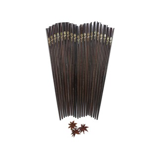 Đũa gỗ trắc đen khảm hoa hồng đồng D010