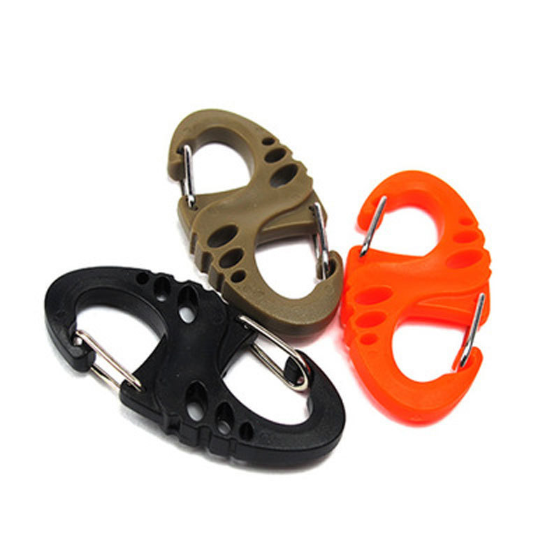 12 cái Mini nhỏ Carabiner Kẹp Molle Webbing Quickdraw Ba lô Ngoài trời Khóa chụp Khóa móc Móc treo Móc treo Dây buộc Cùm