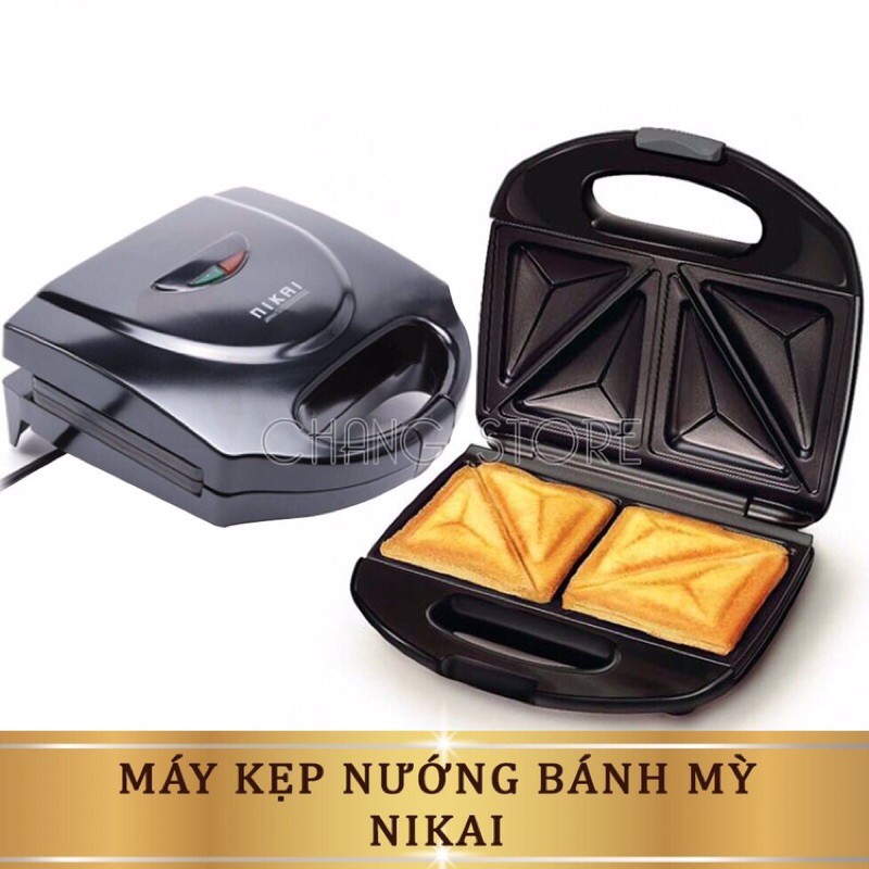 MÁY NƯỚNG BÁNH MỲ KẸP Hotdog  Nikai MINI 4in1