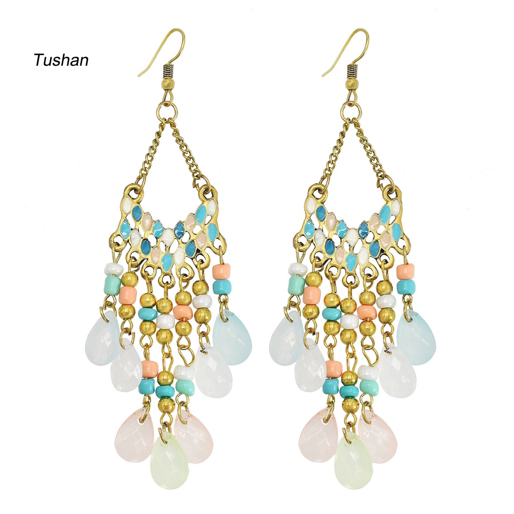 Bông Tai Hợp Kim Dáng Dài Phong Cách Bohemian Thời Trang