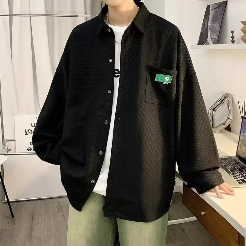 Áo Sơ Mi Nam Tay Dài Dáng Rộng Thời Trang Hàn Quốc Đơn Giản Trẻ Trung Cho áo sơ mi nữ form rộng áo sơ mi tay dài áo cặp nam nữ đồ đôi
