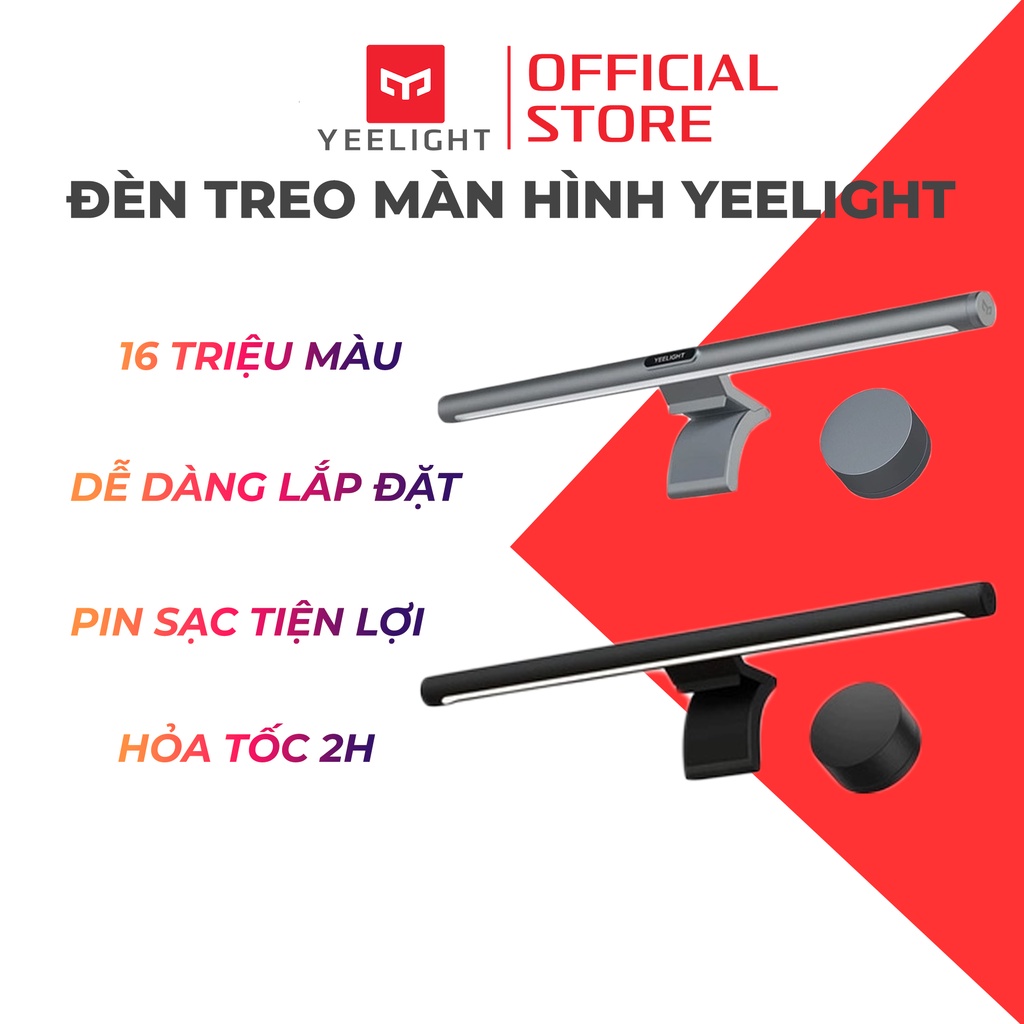 Đèn treo màn hình Yeelight Screen Light Bar Monitor Pro yltd003 - Điều chỉnh màu - Hỗ trợ Razer Chroma và OverWolf