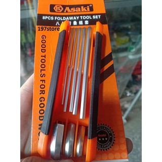 Bộ lục giác gập gọn 8 chi tiết ASAKI cao cấp giá sỉ ảnh thật
