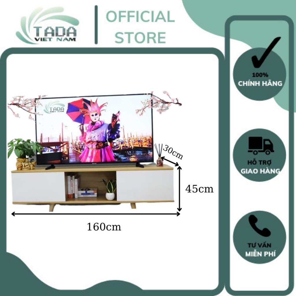 KỆ TIVI ĐỂ SÀN MẪU MỚI 1M6 2 CÁNH MỞ TADA