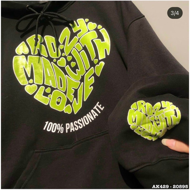 Áo Khoác Hoodie Nỉ Bông Form Rộng Unisex Couple Nam Nữ Sweater TIM XANH LÁ - AK3429 | BigBuy360 - bigbuy360.vn