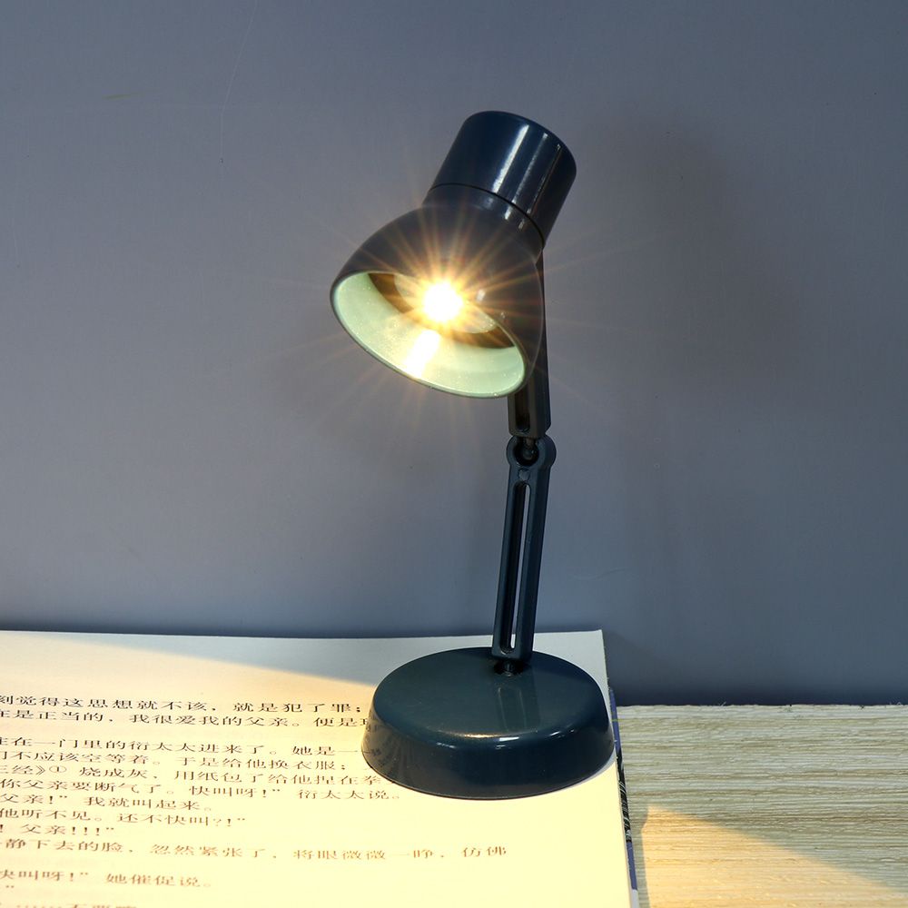 Đèn Bàn Xoay 360 Độ Cho Nhà Búp Bê Tỉ Lệ 1:12° Đèn LED Đọc Sách Mini Dạng Xoay Nhiều Màu Sắc Dành Cho Nhà Búp Bê