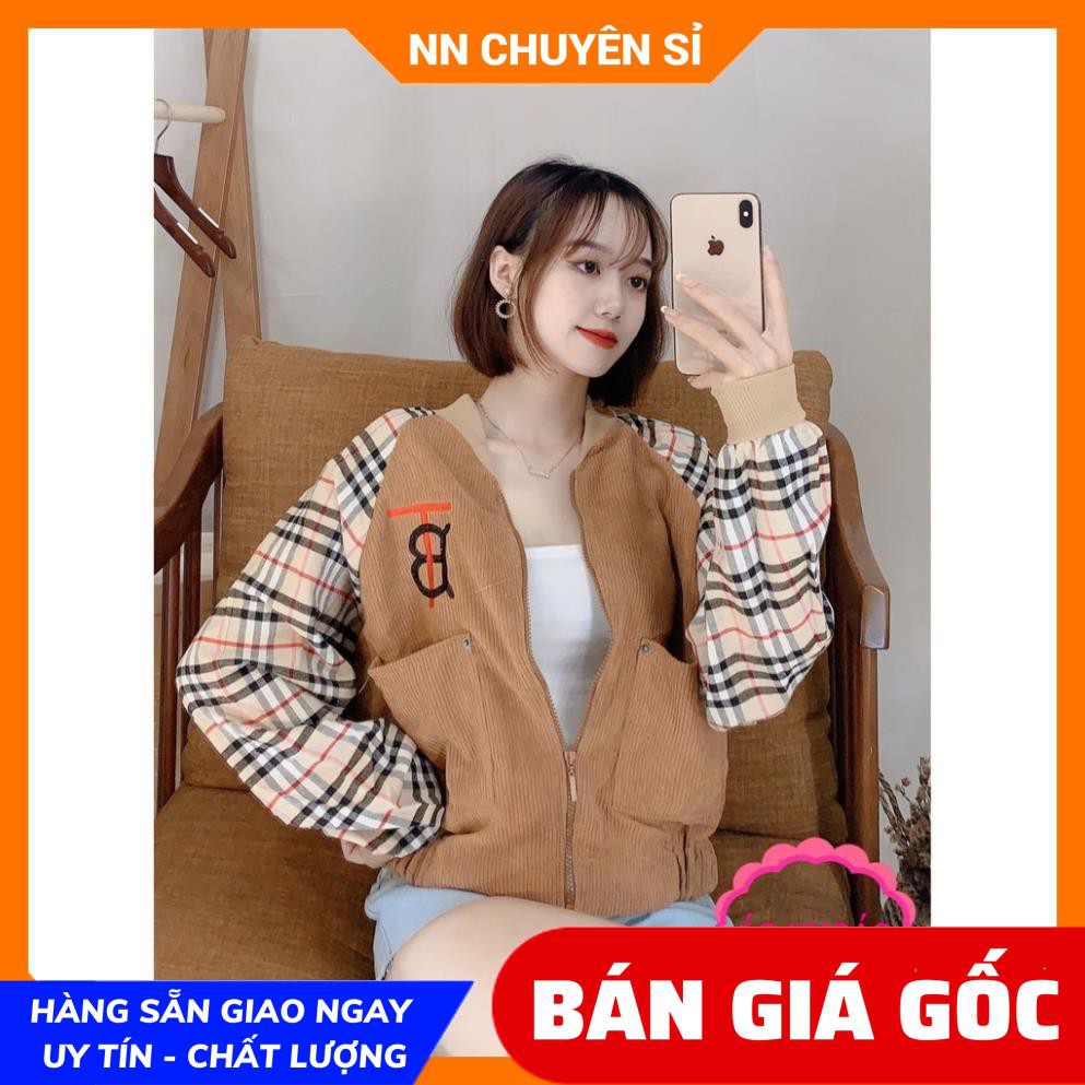 ÁO KHOÁC KAKI NHUNG TĂM TAY PHỐI BUBERRY CỰC SANG (TP41.15) ⚡100% ẢNH THẬT⚡ ÁO KHOÁC NỮ