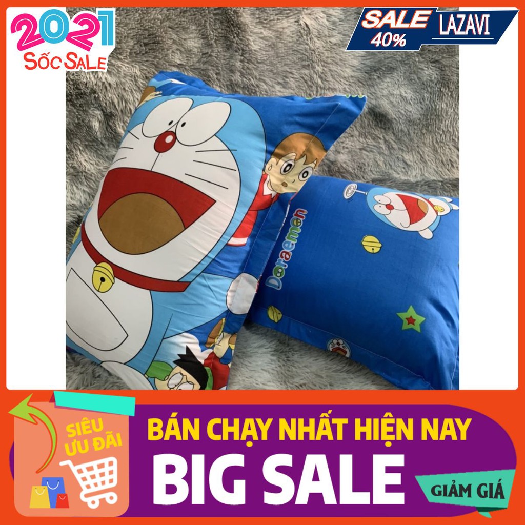 [Vỏ gối nằm-áo gối nằm]Combo 2 vỏ gối nằm cotton poly có họa tiết Mã VGN209