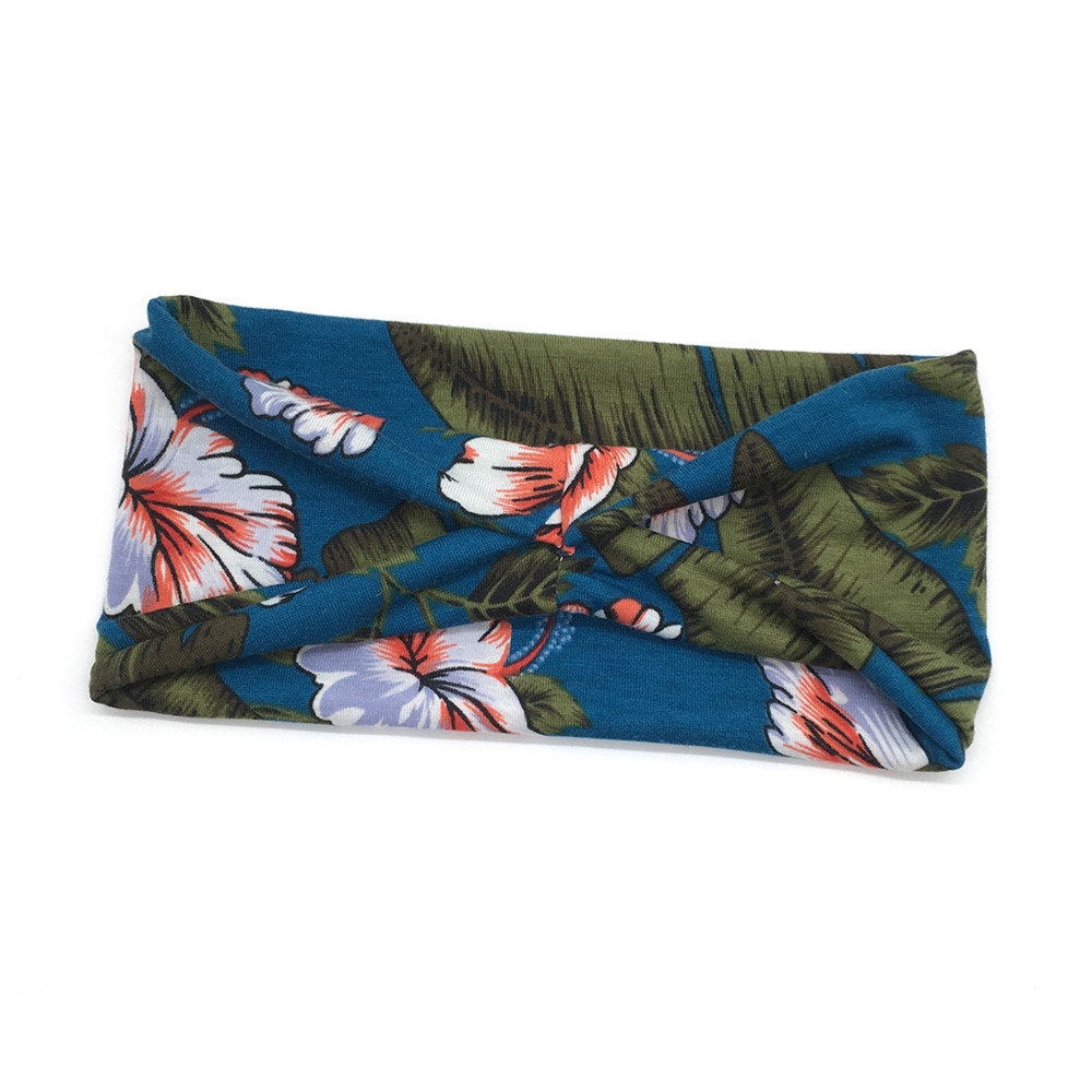 Băng đô to bản thấm hút mồ hôi in họa tiết cá tính cho chạy bộ/ tập yoga/ gym