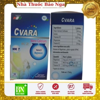 Canxi Pháp-CVARA(1 hộp x 1 chai 60 viên)[Tặng kèm 10 khẩu trang y tế theo đơn hàng]