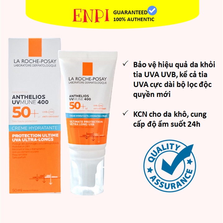 KCN da khô nhạy cảm La Roche-Posay Anthelios Hydrating Cream SPF50