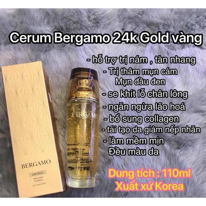 Tinh chất làm trắng da Serum Bergamo Luxury Gold Chai 110ml