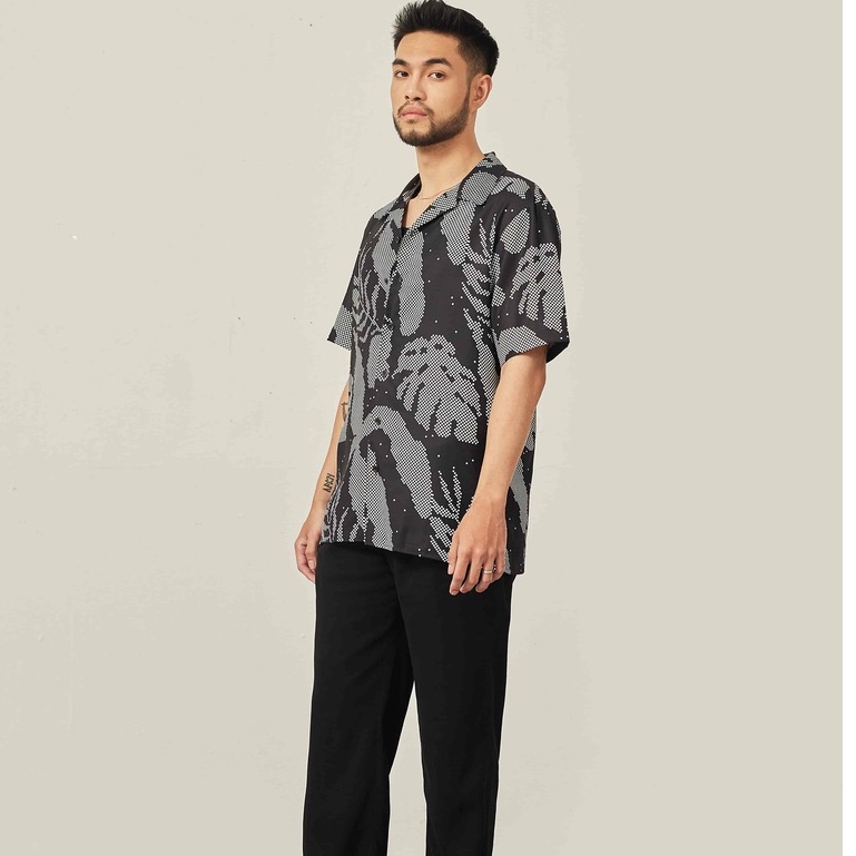 [Mã BMLTA35 giảm đến 35K đơn 99K] Áo sơ mi ngắn tay nam mềm mịn Highway (Menswear) Floral Pixels