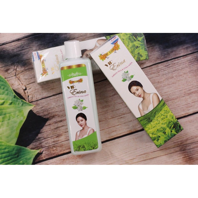 Tắm Trắng Trà Xanh Collagen Erina Thái Lan