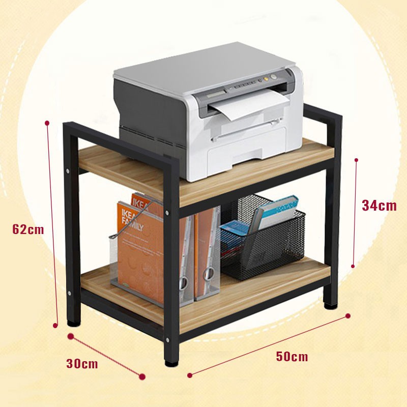 Kệ để máy in đồ văn phòng phẩm nhiều tầng, khung sắt sơn tĩnh điện chắc chắn bền đẹp, lắp ráp dễ, tiết kiệm không gian