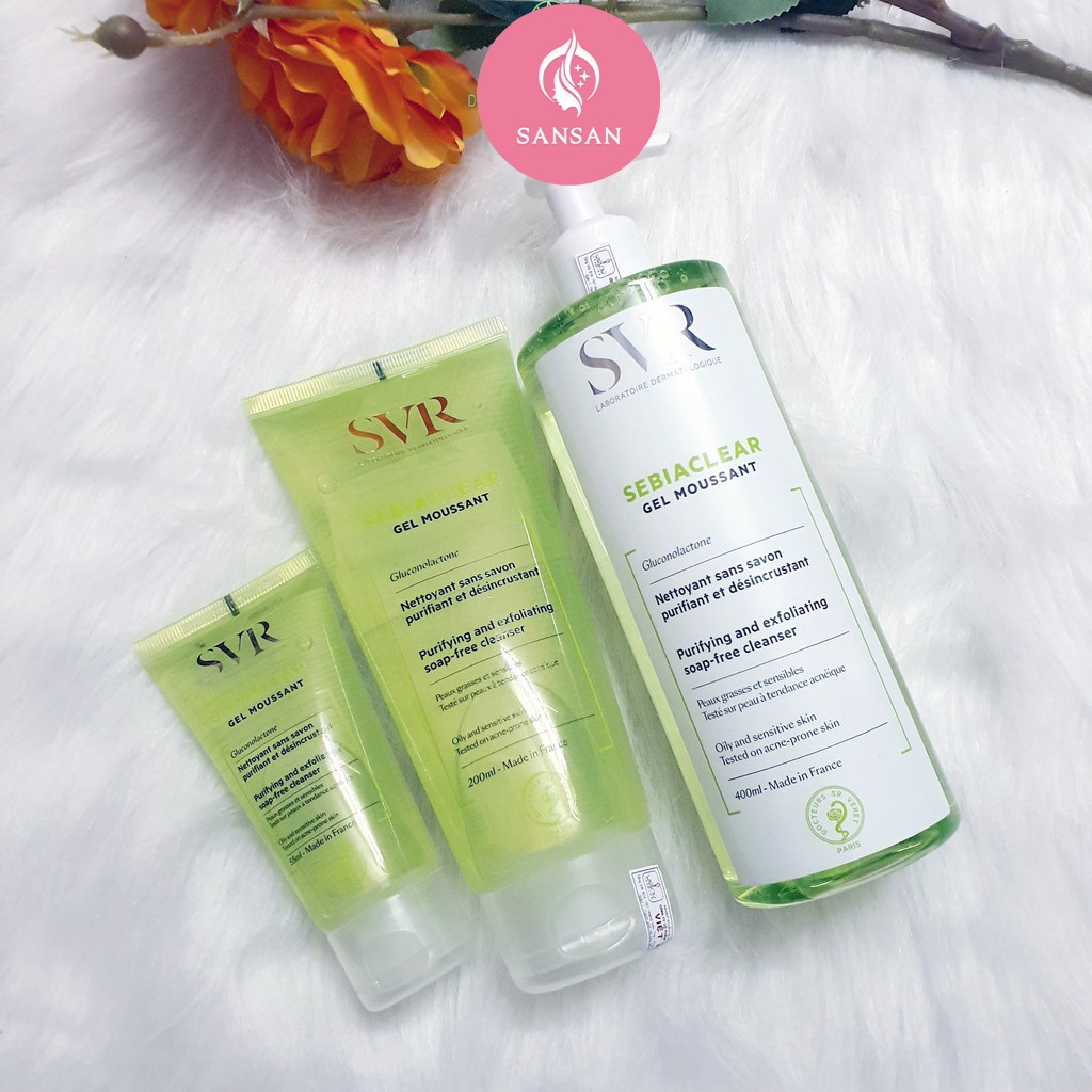 ✅[Chính Hãng] Sữa Rửa Mặt SVR Gel Moussant Cho Da Dầu Mụn 55ml, 200ml, 400ml | BigBuy360 - bigbuy360.vn