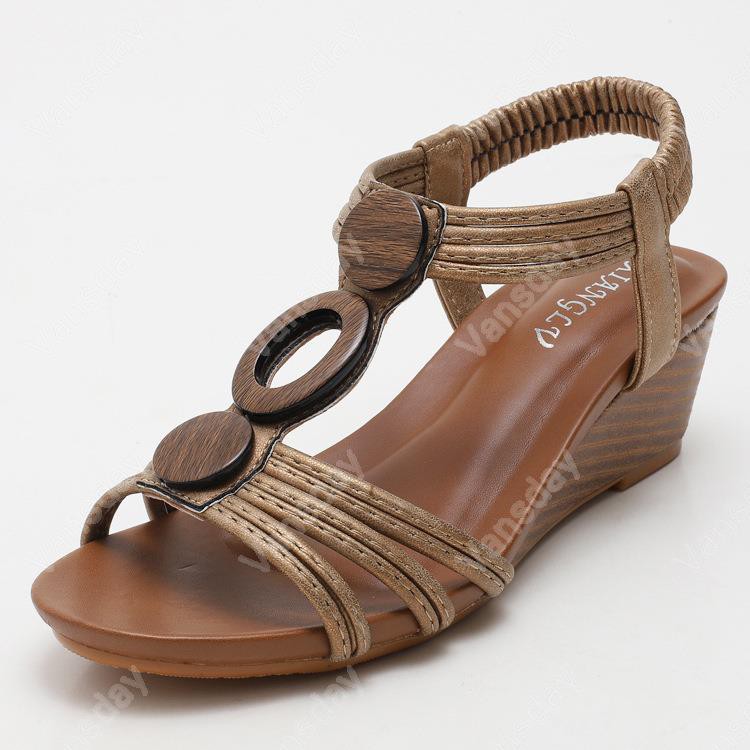 Giày sandal đế xuồng dày thời trang mùa hè thanh lịch cho nữ size 36-42