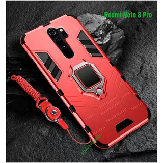 Ốp lưng Xiaomi Redmi Note 8 Pro Iron Man Iring chống sốc chống va đập trên 2 mét ( Không kèm dây )