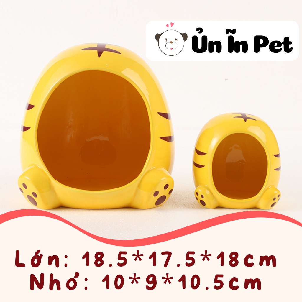 Nhà ngủ sứ hamster HỔ VẰN [LỚN] siêu mát, dễ thương