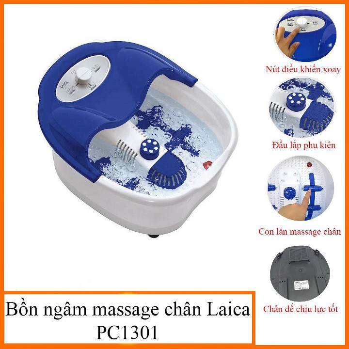 Bồn Ngâm Chân Massage Laica PC1301 ITALY