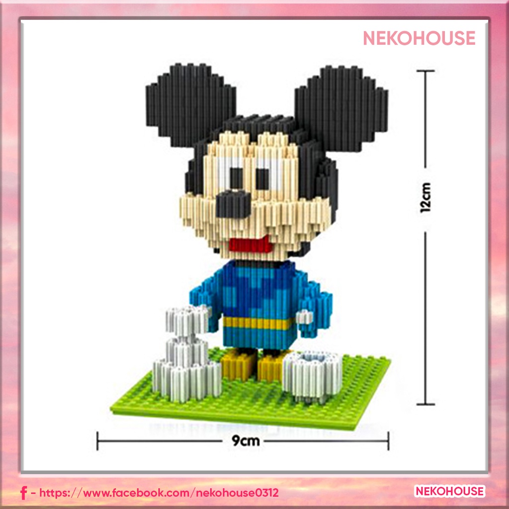 Đồ chơi lắp ráp lego Mickey và Minnie mặc Kimono
