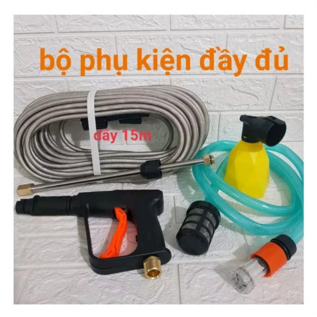 Máy Rửa Xe Chỉnh Áp, Máy Xịt Rửa Gia Đình Công Suất 3500w Lõi Đồng 100% Nhỏ Gọn Tiện Lợi