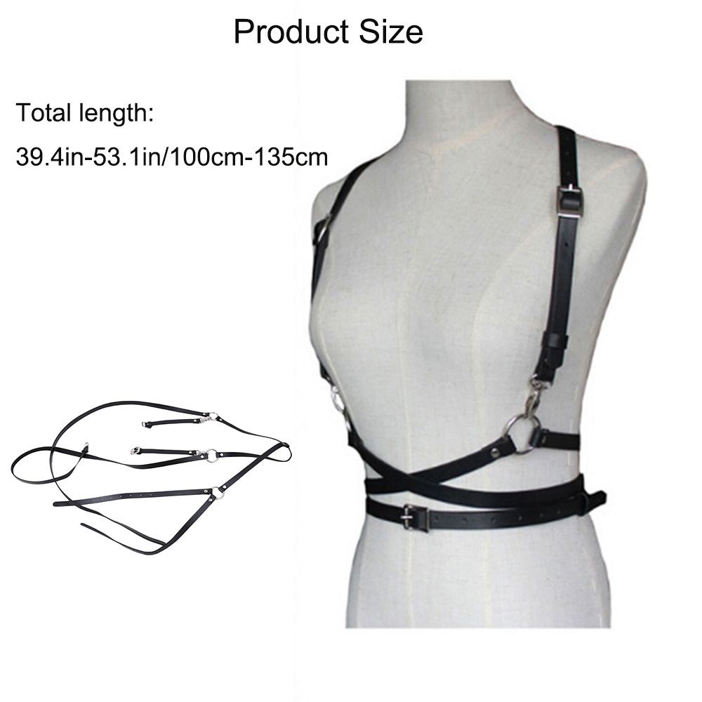 Okdeals Đai Đeo Thắt Lưng Bằng Da Giả Có Thể Điều Chỉnh Phong Cách Punk/Nhiều Màu Sắc Cho Nữ