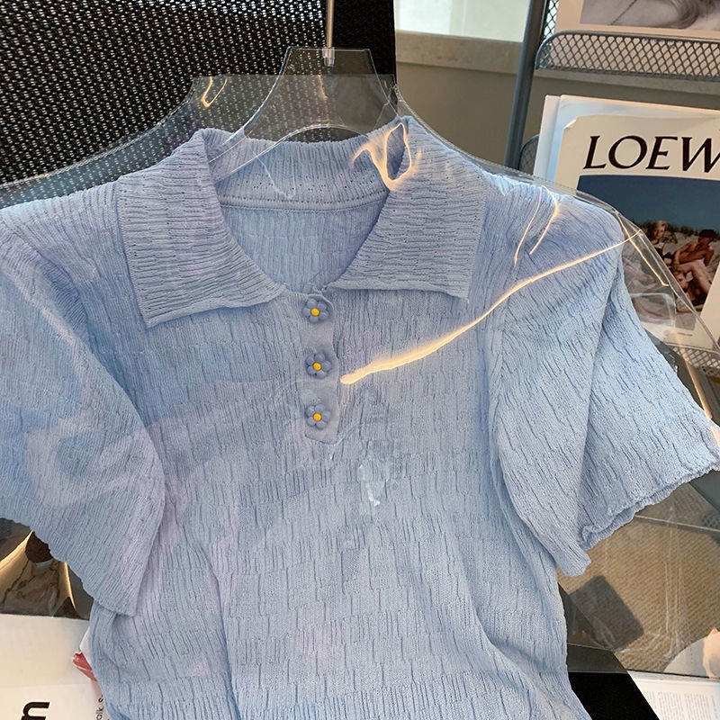 Áo polo Ngắn Tay Thời Trang Mùa Hè Mới Ngọt Ngào Cho Nữ