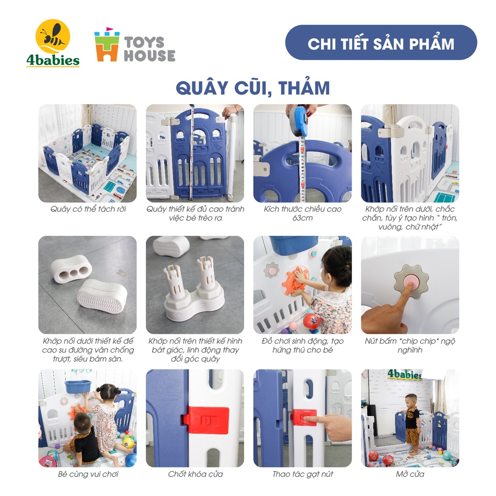 Quây bóng - combo đồ chơi vận động cho bé  cầu trượt,xích đu, cột bóng Toyshouse WM19086 tiêu chuẩn Châu âu