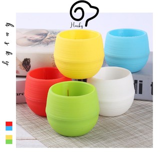 chậu cây mini nhiều màu sắc, chậu nhựa mini trang trí nhà cửa, bàn làm việc, ban công ngoài trời