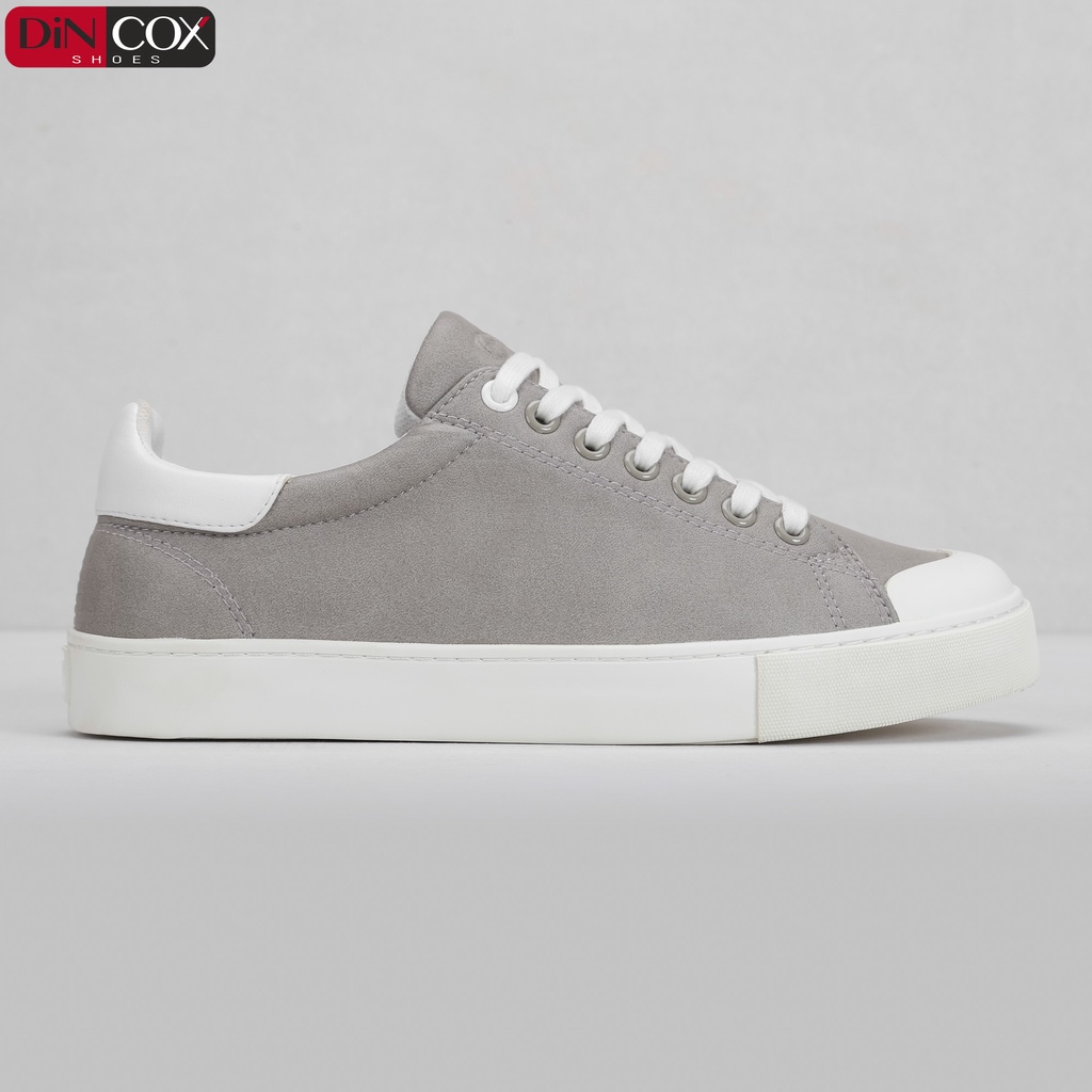 Giày Sneaker Da Nam DINCOX C13 Cách Điệu Sáng Tạo Grey/White